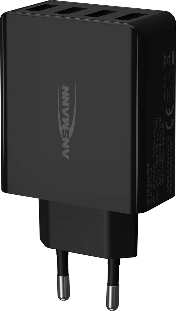 Ansmann namų įkroviklis HC430 4xUSB 3000mA juodas