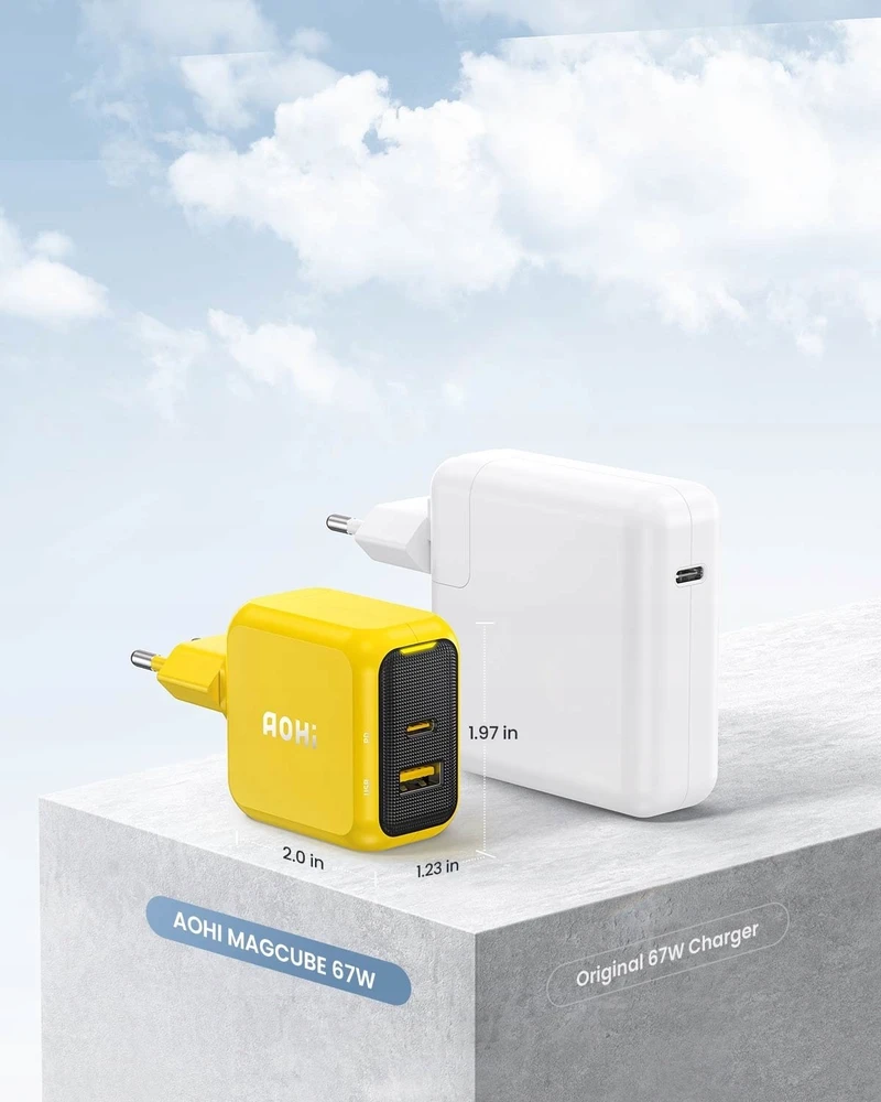 AOHi Magcube PD 67W 1x USB-C, 1x USB-A