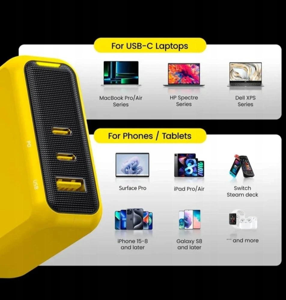 Įkroviklis AOHi Magcube PD 140W 2x USB-C, 1x USB-A