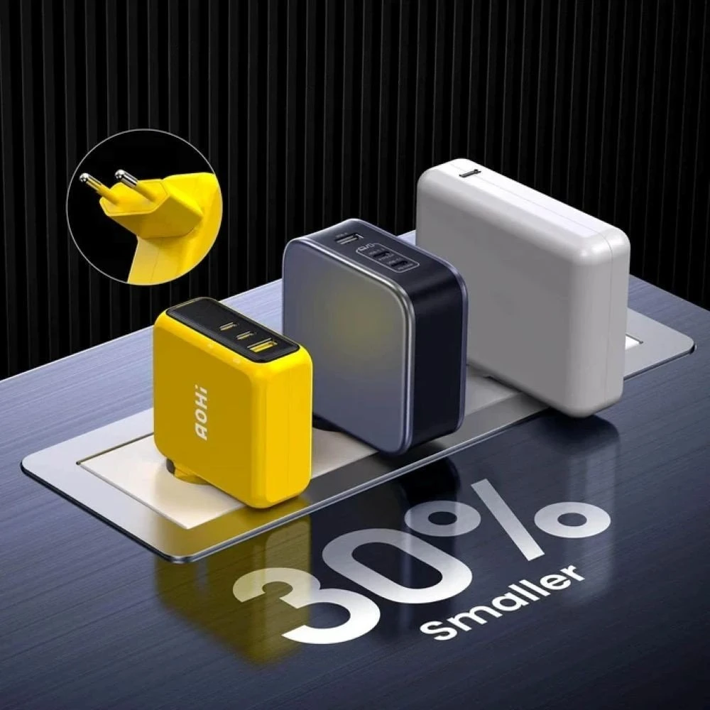 Įkroviklis AOHi Magcube PD 140W 2x USB-C, 1x USB-A