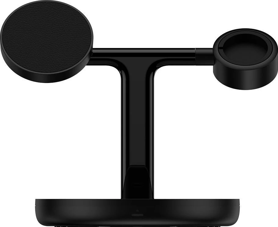 Baseus Belaidis magnetinis įkroviklis, stovas 20W trims Apple įrenginiams, juodas
