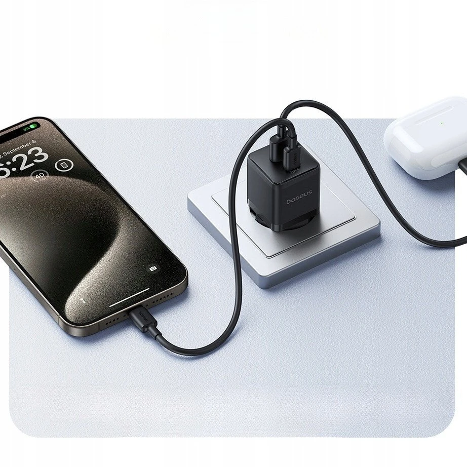 Baseus Palm 20 W dvigubas USB greitas įkroviklis juodas (P10111608113-00)