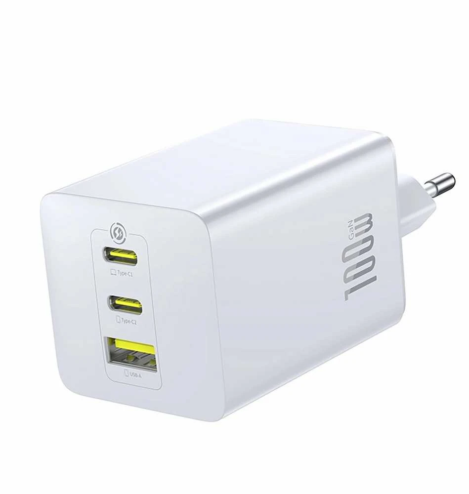 Baseus EnerFill FE11 2 x USB-C / USB-A 100W - balta