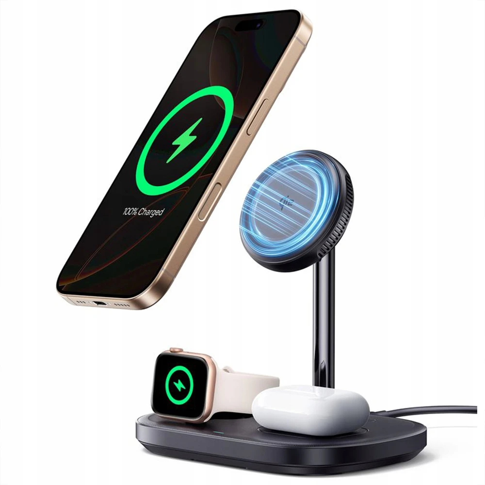 „Baseus EnerFill FS41 3in1“ aušinamas nešiojamas įkroviklis su ES kištuku, 45 W, USB-C į USB-C laidu - juodas