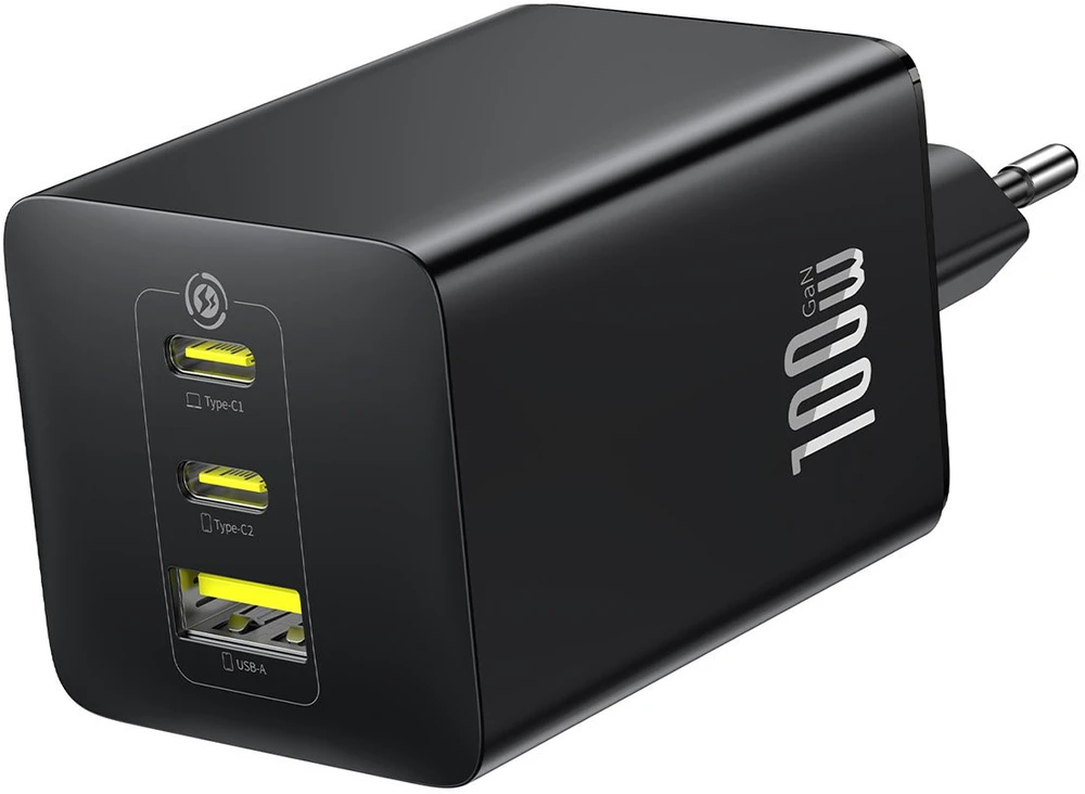 Baseus EnerFill FE11 100W 2 x USB-C + USB-A - juoda