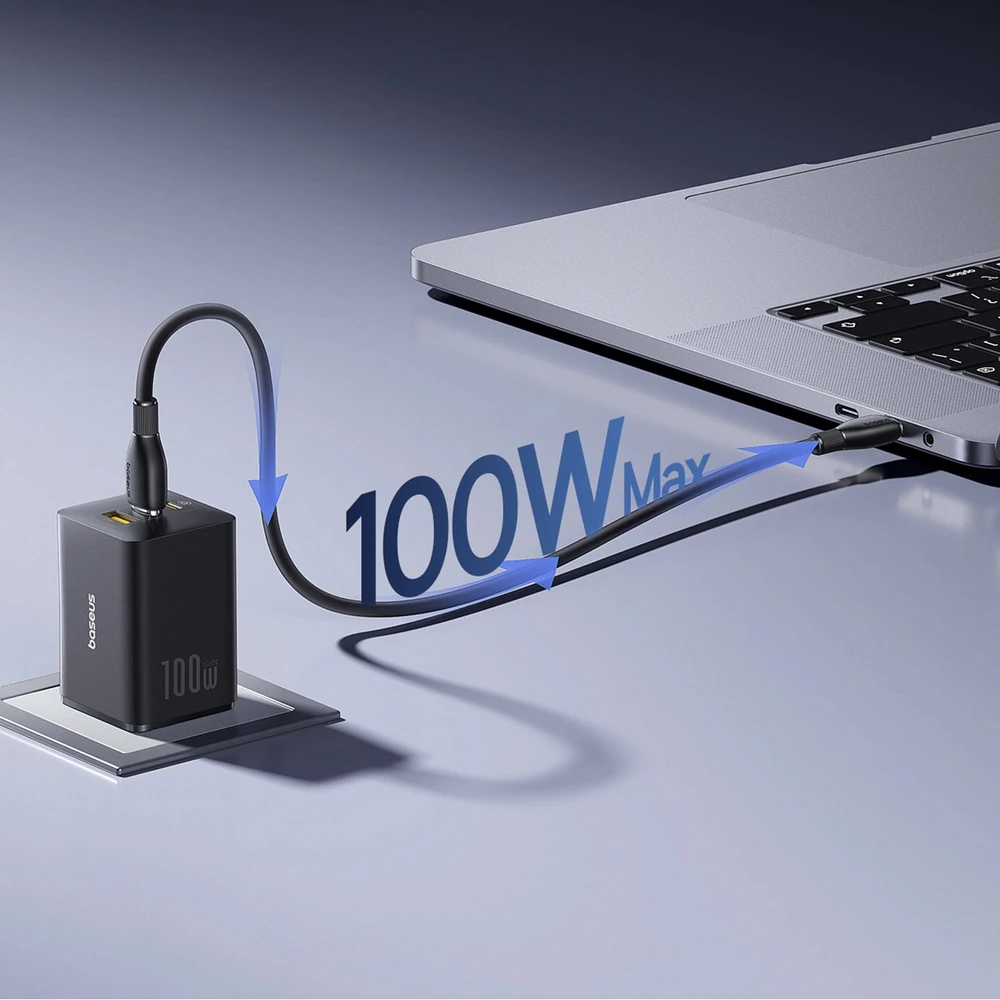 Baseus EnerFill FE11 100W 2 x USB-C + USB-A - juoda