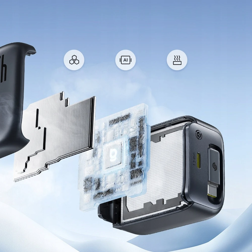 Baseus „EnerCore CJ11 45W su USB-C prievadu ir ištraukiamu USB-C laidu“ – juoda