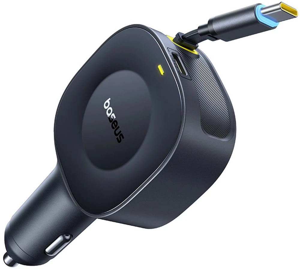 „Baseus PrimeTrip VR2“ 30 W su ištraukiamu USB-C laidu - juoda