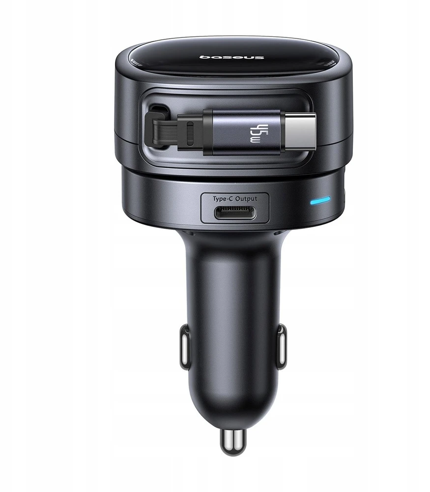 „Baseus PrimeTrip VR1“ 60 W USB-A USB-C su ištraukiamu USB-C laidu - juoda