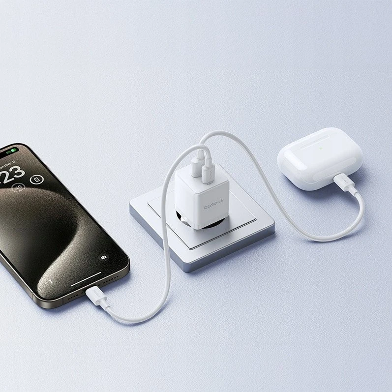 Baseus Palm 30W USB-C USB-A - balta