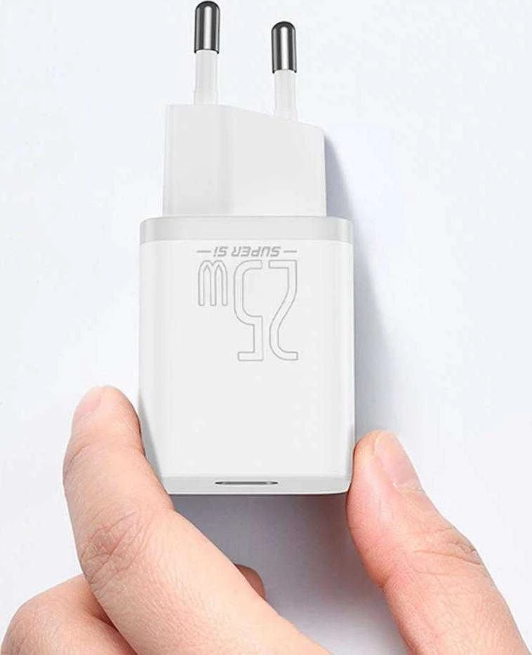 Baseus Super Si įkroviklis 1C 25W baltas