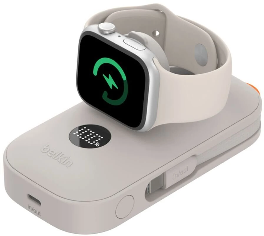 Įkroviklis Belkin 10000 mAh Bezprzewodowe ładowanie Smėlio spalvos (BPD012HQSA)