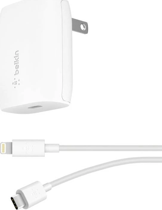 Belkin USB-C namų įkroviklis ir C-LTG kabelis, 18 W, 1,2 m, Baltas