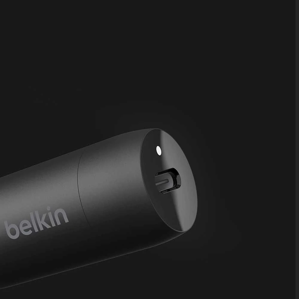 Belkin 30W USB-C, PD, PPS, juoda + kabelis Lightning