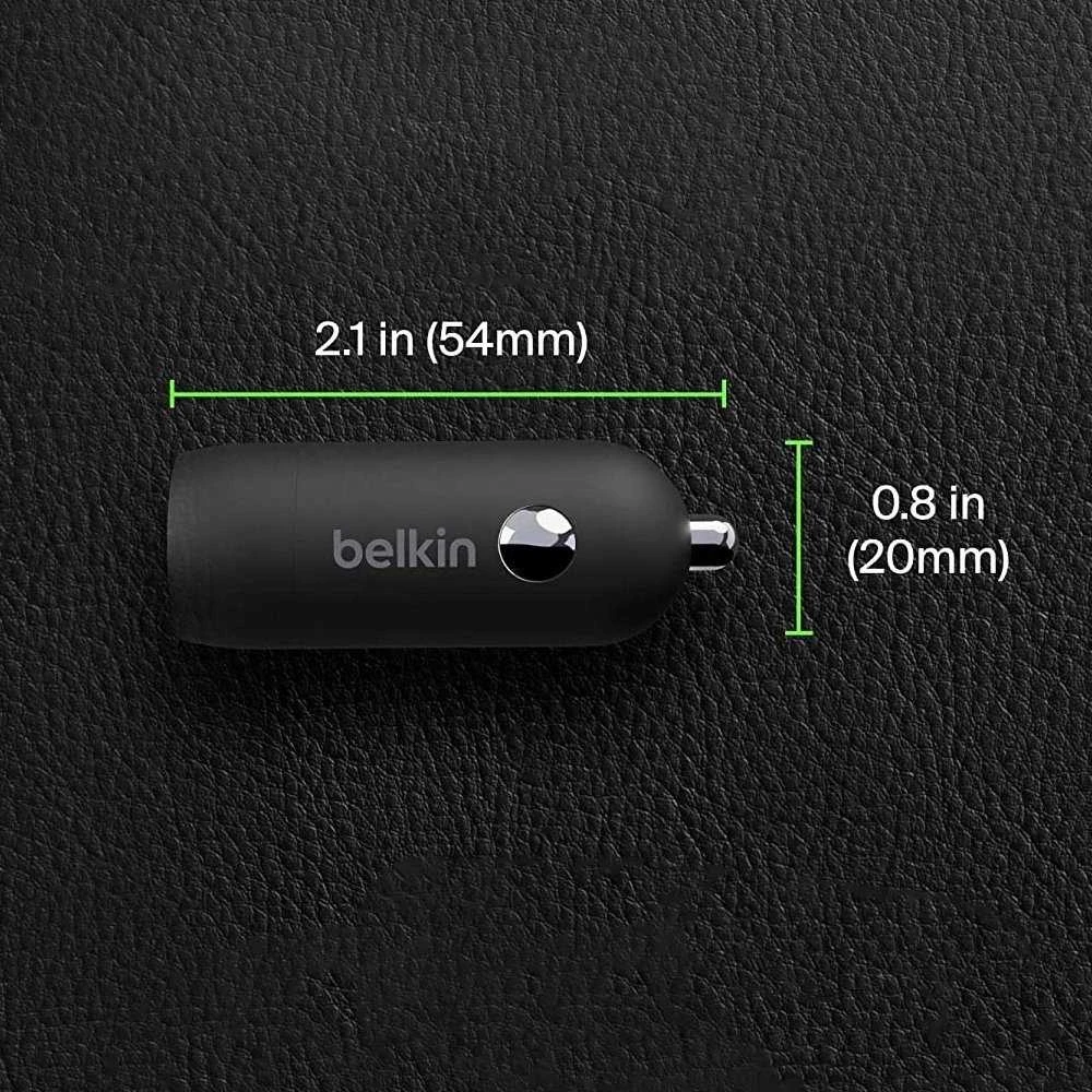 Belkin 30W USB-C, PD, PPS, juoda + kabelis Lightning