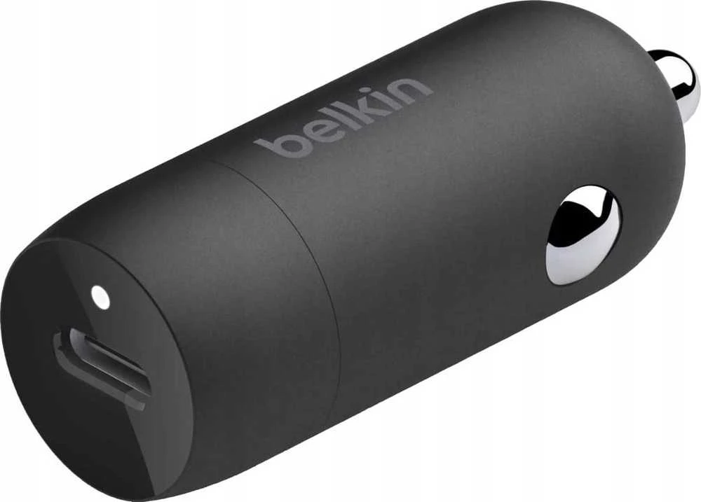 Belkin 30W USB-C, PD, PPS, juoda + kabelis Lightning