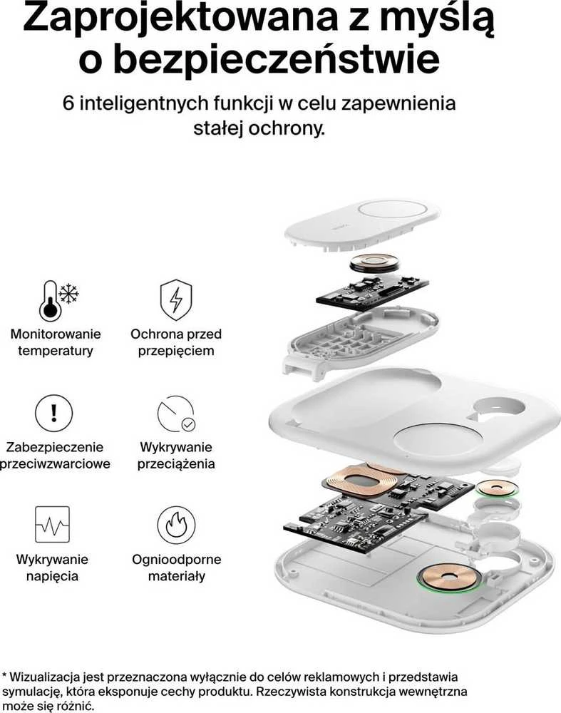 Belkin BoostCharge Headphones, Išmanusis telefonas, Išmanusis laikrodis Baltas USB Wireless charging Fast charging Indoor