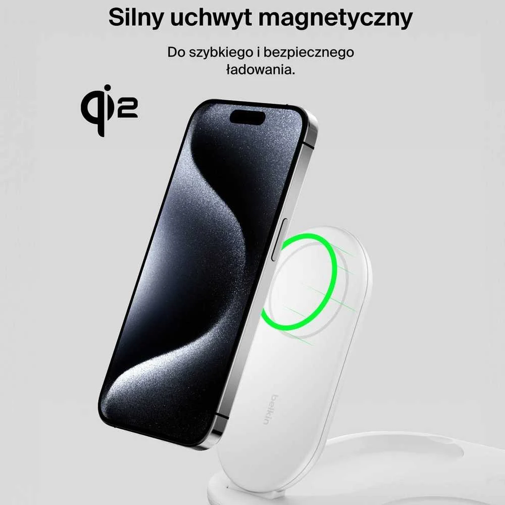 Belkin BoostCharge Headphones, Išmanusis telefonas, Išmanusis laikrodis Baltas USB Wireless charging Fast charging Indoor