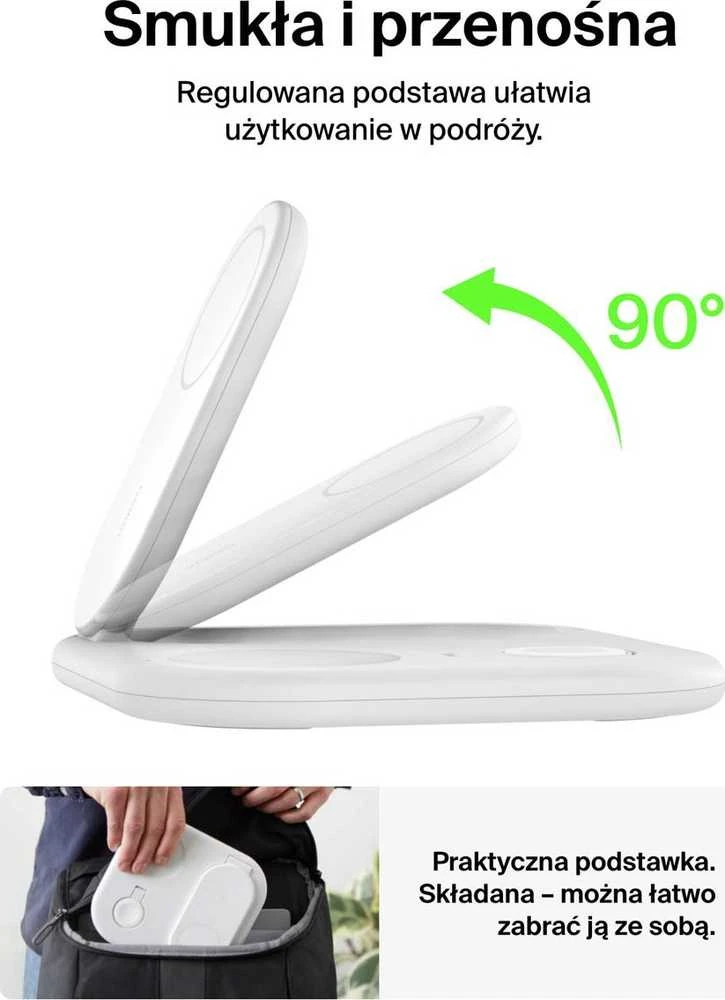 Belkin BoostCharge Headphones, Išmanusis telefonas, Išmanusis laikrodis Baltas USB Wireless charging Fast charging Indoor