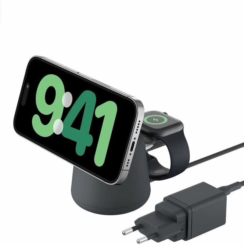 Belkin BOOST Charge PRO 15W mag. Cha.Qi2 2in1 drkggray WIZ027vfH36