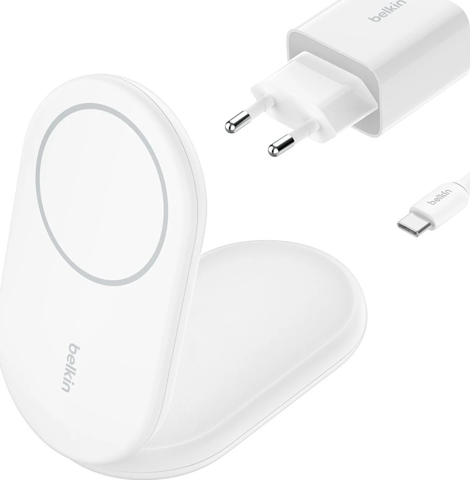 Belkin MagsSafe Qi2 15W balta su adapteriu 20W
