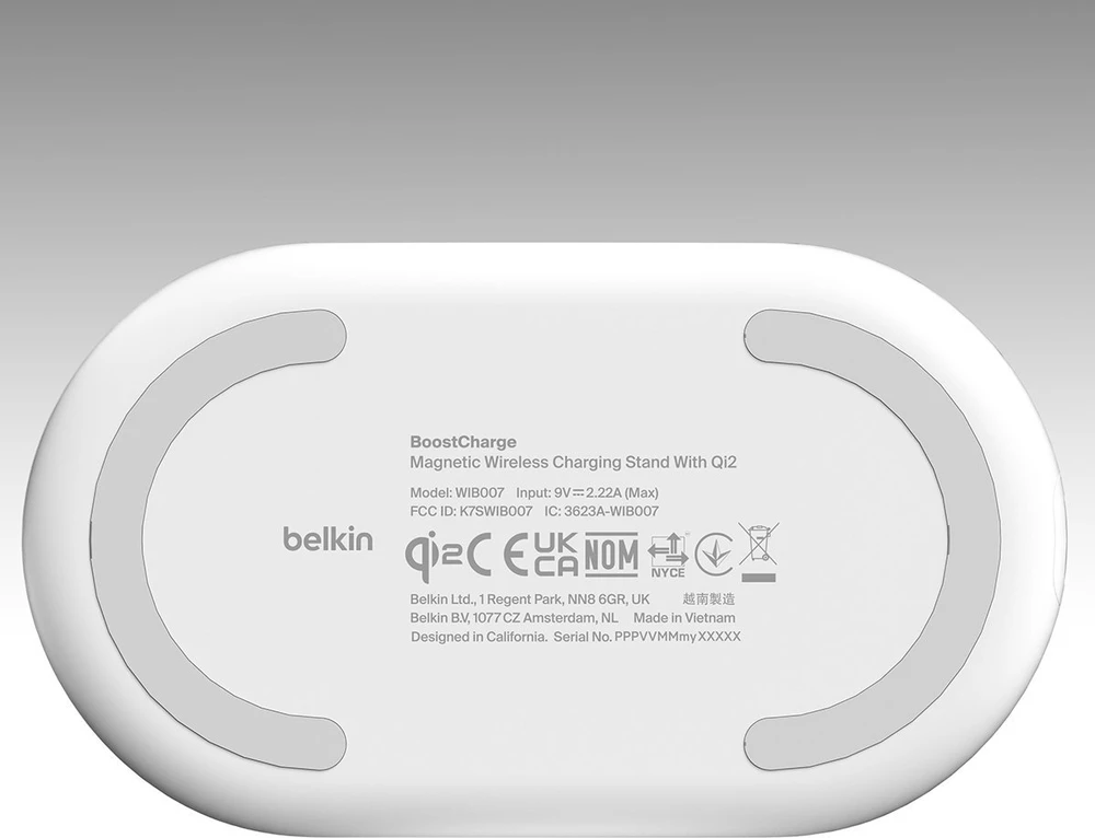Belkin MagsSafe Qi2 15W balta su adapteriu 20W