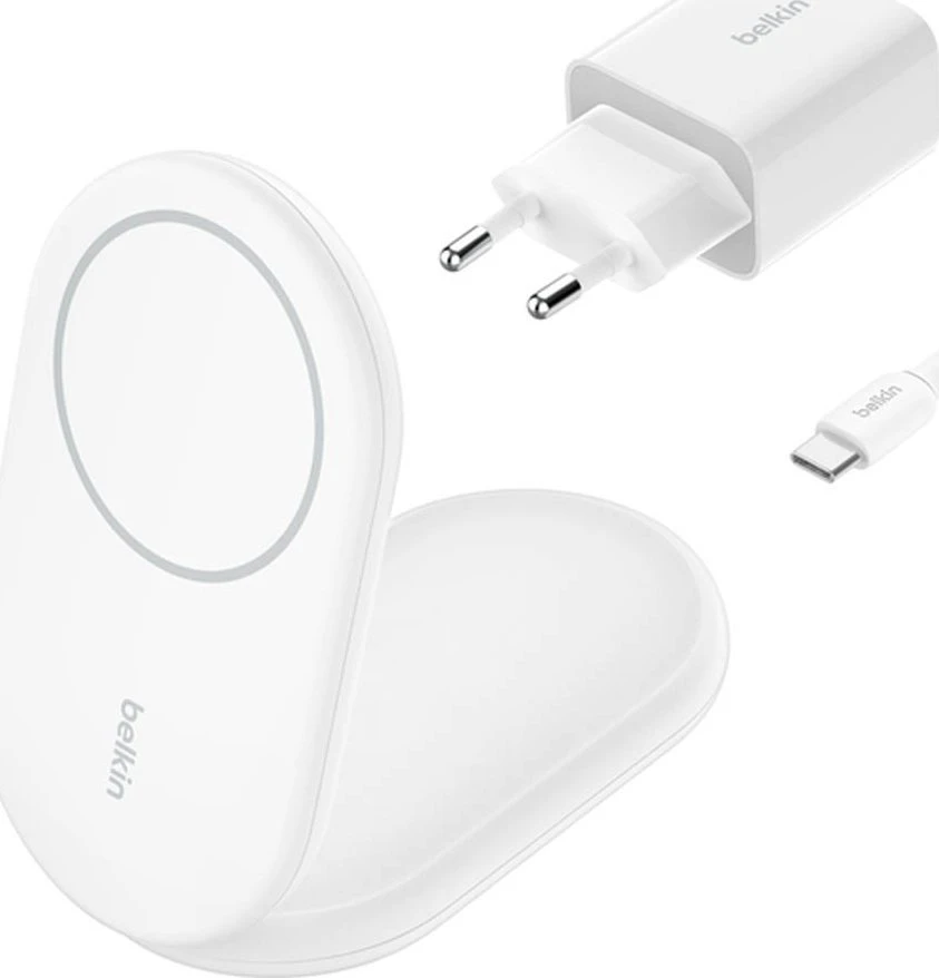 Belkin MagsSafe Qi2 15W balta su adapteriu 20W