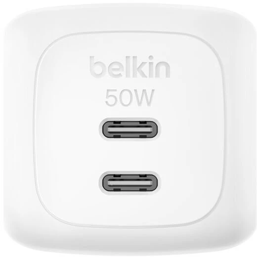 Įkroviklis Belkin BOOSTCHARGE Sieciowa 2 wyjścia USB-C 50 W (WCH019KQ1MWH-B6)