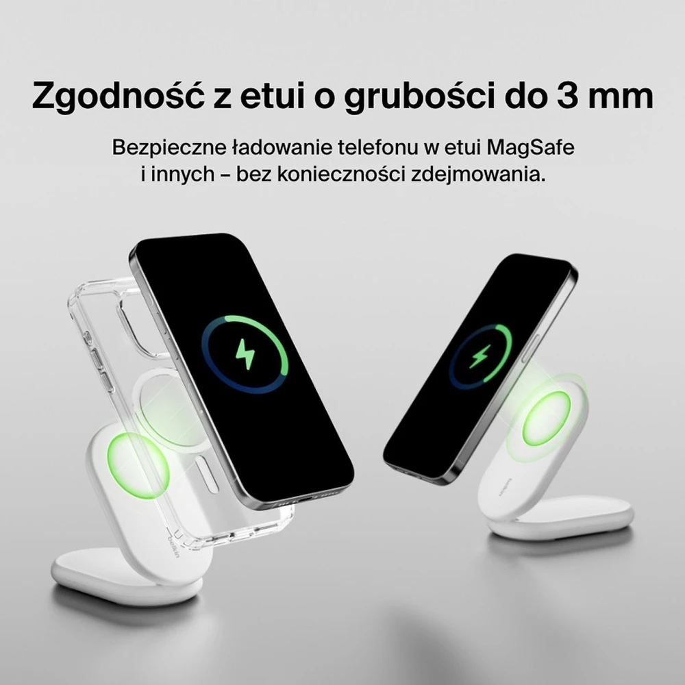 Belkin MagsSafe Qi2 15W balta su adapteriu 20W