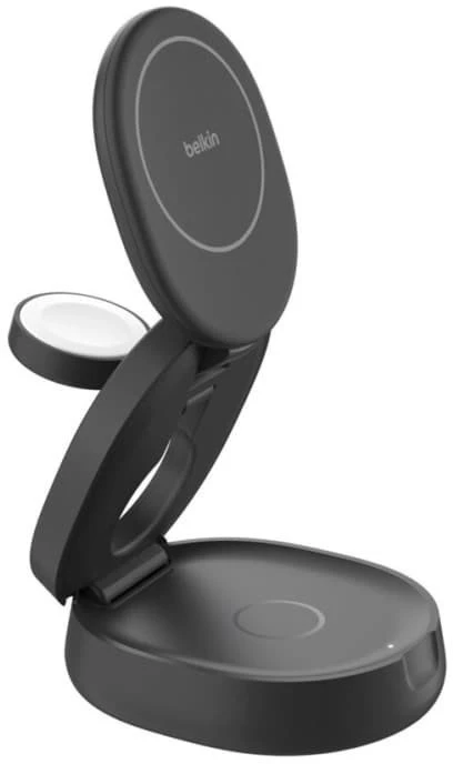 Įkroviklis Belkin Boost Charge magnetyczna 3w1 składana Qi2 15W Juoda (WIZ034KQBK)