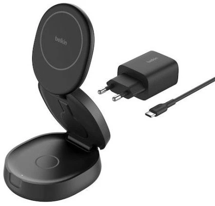 Įkroviklis Belkin Boost Charge magnetyczna 3w1 składana Qi2 15W Juoda (WIZ034KQBK)