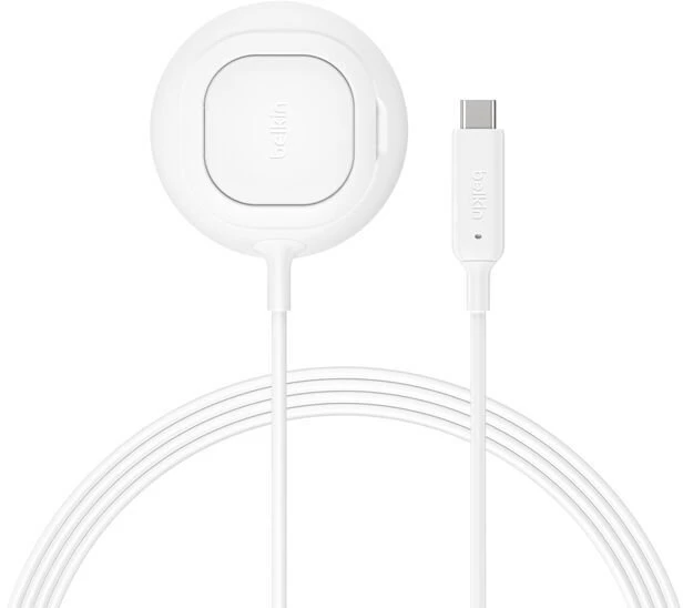 Įkroviklis Belkin UltraCharge Pad ładujący Qi2 su podstawką Baltas (WIA013HQWH)