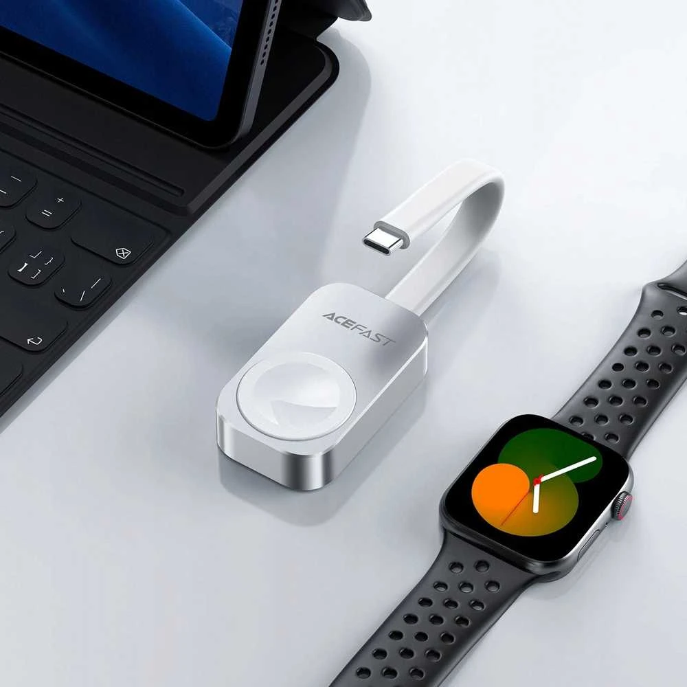 Acefast E21 5W belaidis įkroviklis, skirtas „Apple Watch“ – sidabro spalvos