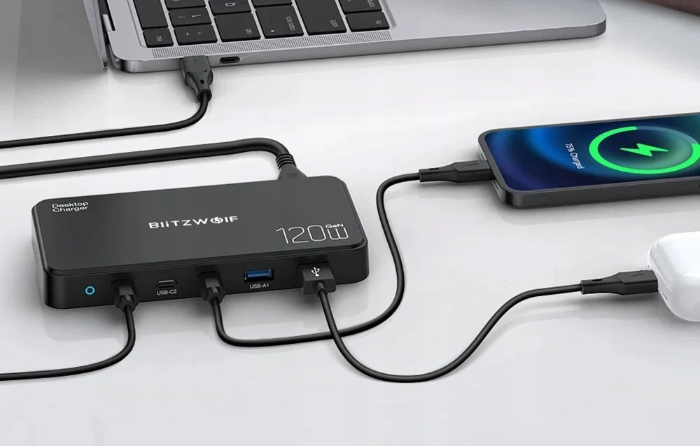 Įkrovimo stotis Blitzwolf BW-i100 5in1 120W