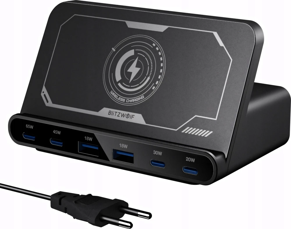 Sieninis įkroviklis Blitzwolf BW-S26 250W (juodas)