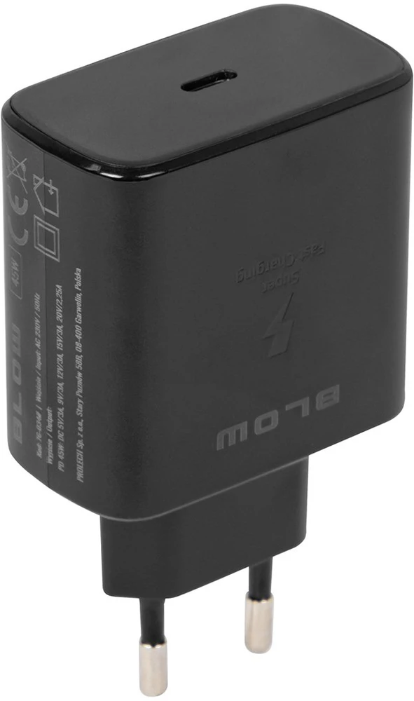 Blow Sieninis įkroviklis USB-C PD 45W lizdas + laidas