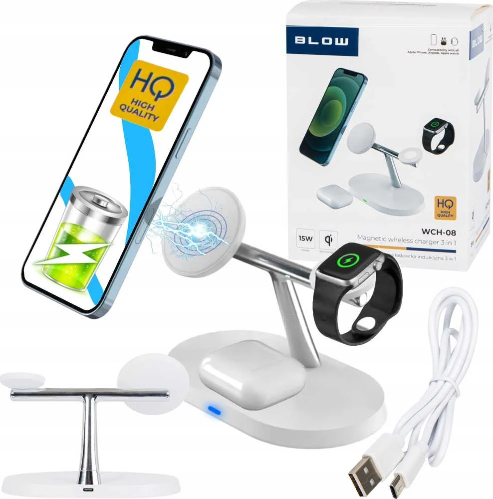 Blow 15W WCH-08 indukcinis tinklo įkroviklis, skirtas iPhone Apple Watch