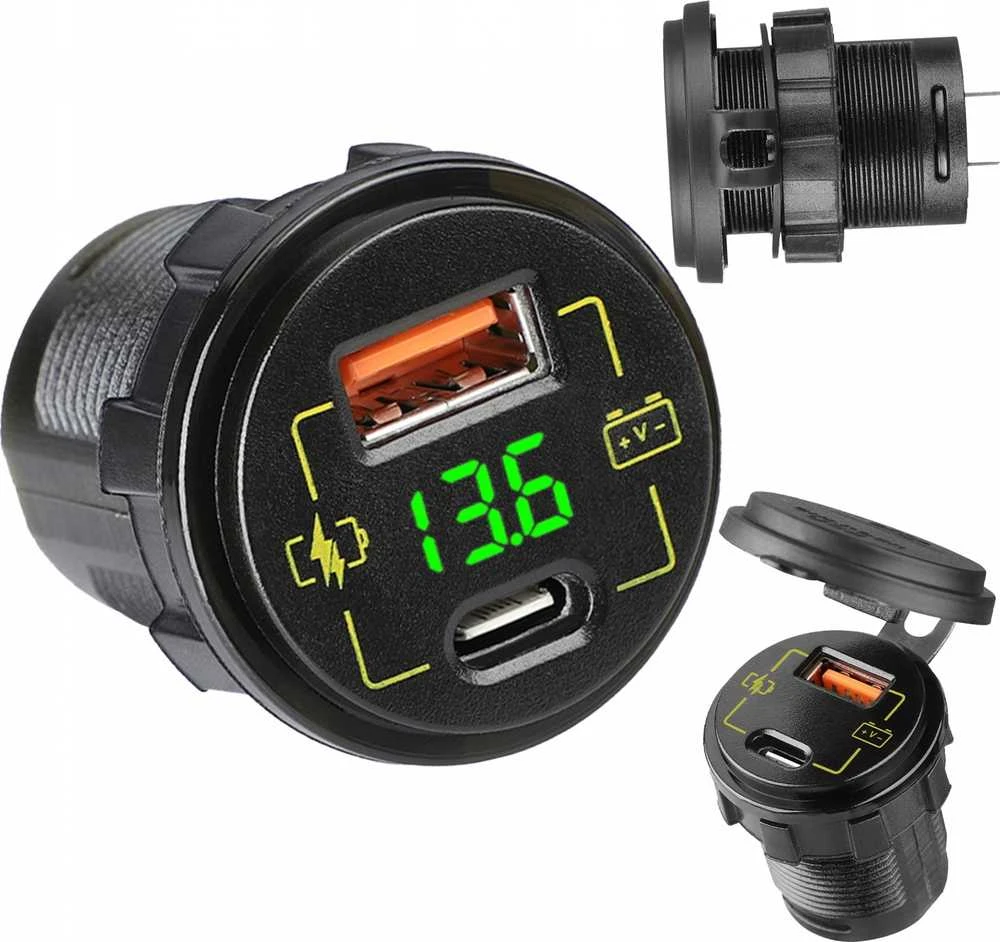 Blow USB+USB-C M18A montuojamas automobilinis įkroviklis
