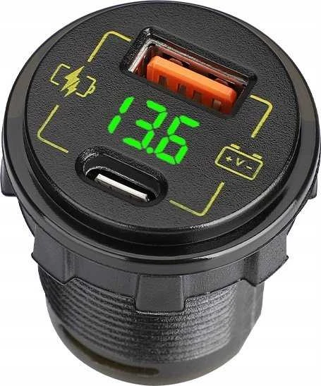 Blow USB+USB-C M18A montuojamas automobilinis įkroviklis