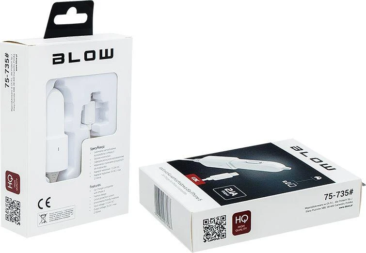 Blow Automobilinis įkroviklis 5V 2.1A 12-24V iPhone light