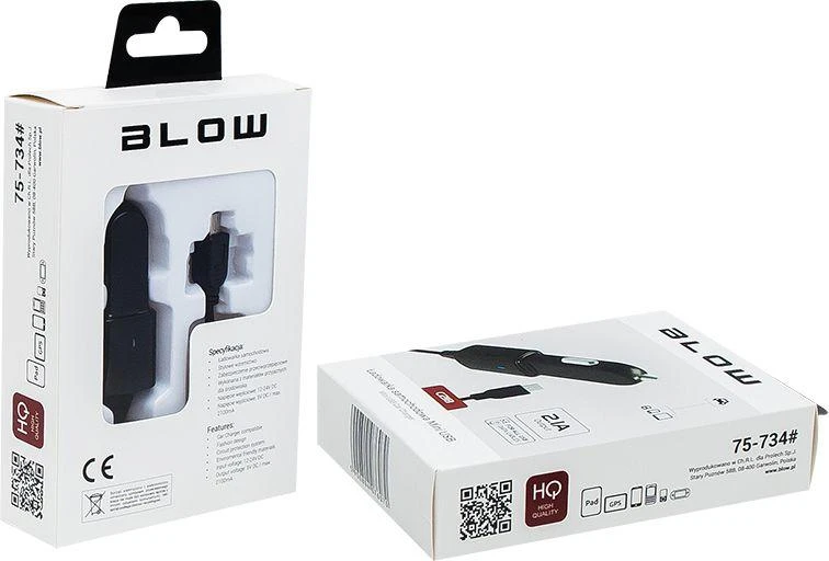 BLOW 75-734# BLOW Pats įkroviklis. 5V 2,1A 12-24V mini USB