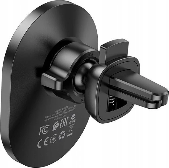 Automobilinis laikiklis-įkroviklis Borofone BH201 Magsafe 15W magnetinis, juodas