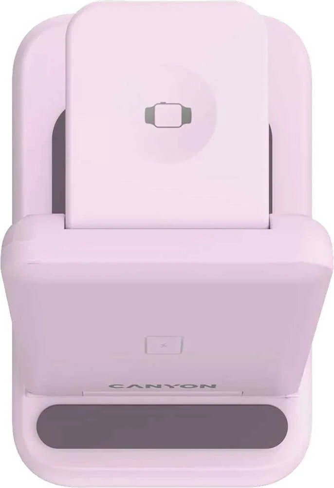 CANYON belaidis įkroviklis WS-304 15W 3in1 Iced Rožinė
