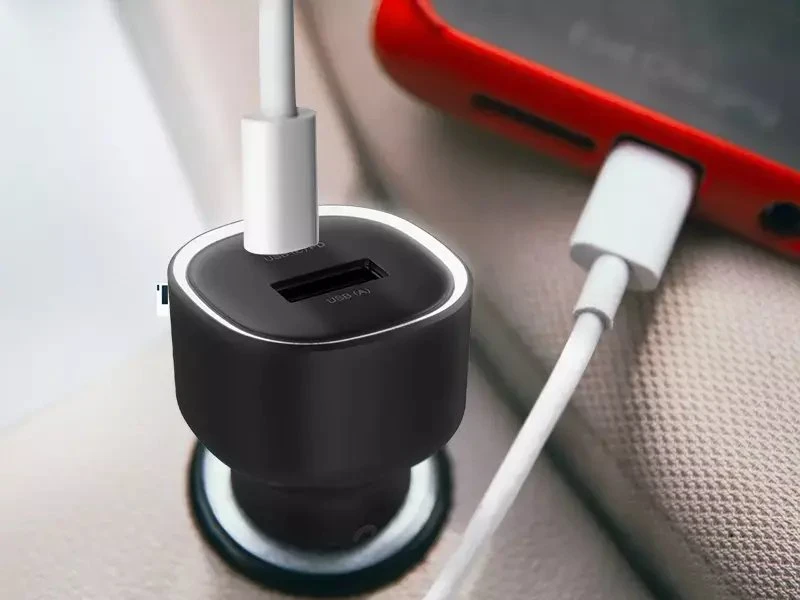 CANYON automobilinis įkroviklis OnDrive 48 PD 48W USB-A+USB-C Juodas
