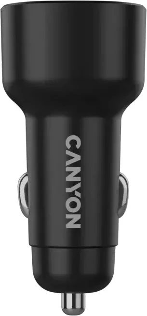 CANYON automobilinis įkroviklis OnDrive 48 PD 48W USB-A+USB-C Juodas