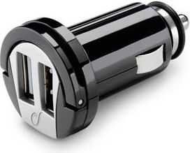 Cellular Line Dual USB automobilinis įkroviklis 2A Cellular juodas