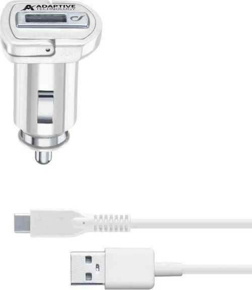 Ja Micro As Cellular Line AUTOMOBILINIO ĮKROVIMO RINKINYS SAMSUNG 15W TYPE-C Baltas