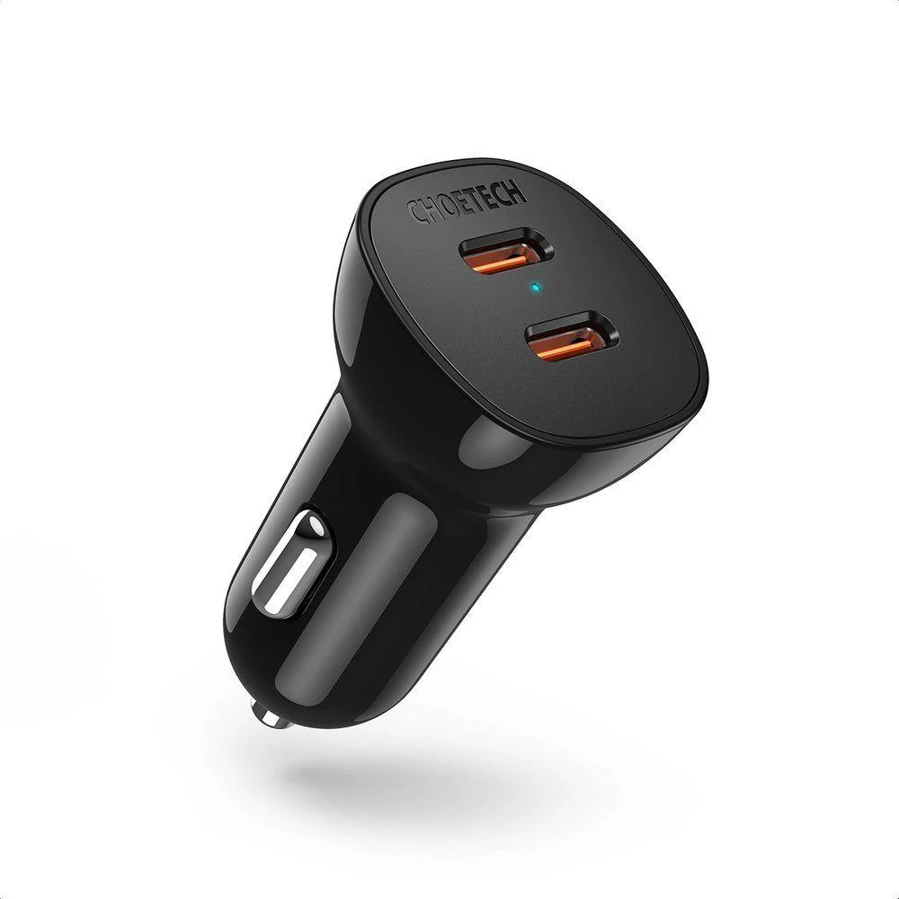 Kroviklis CHOETECH 2xUSB-C: 12-24V, 40W, QC3.0+ PD
