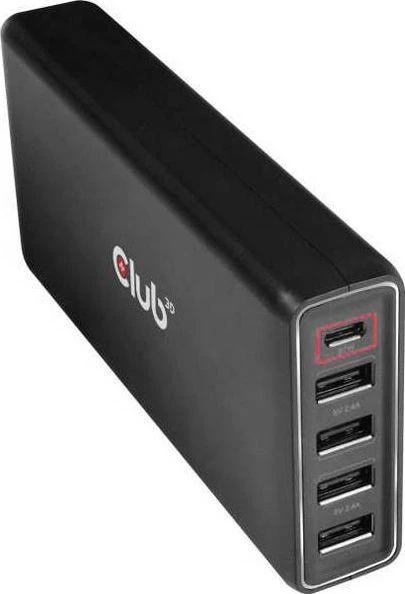 Club 3D CAC-1903EU 4x USB-A 1x USB-C 4,8 A įkroviklis (CAC-1903EU)