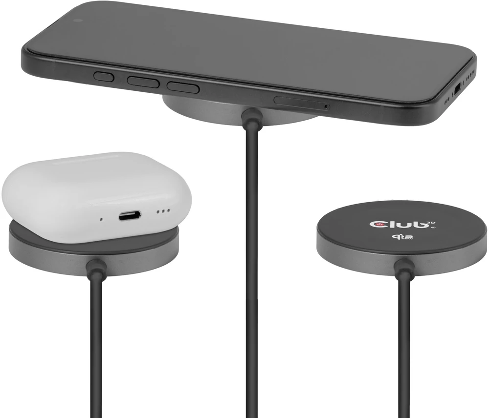 Išmanusis laikrodis Įkroviklis Club 3D Qi2 MagSafe Bezprzewodowa 25 W (CAC-3027)